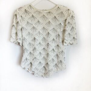 Laurence Kazar New York Vintage Beaded Blouse L